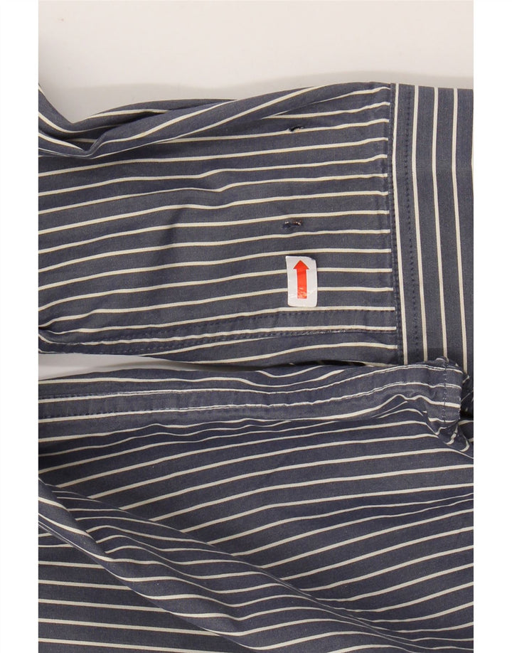 EDDIE BAUER Herreskjorte Medium Marineblå Nålestribet bomuld