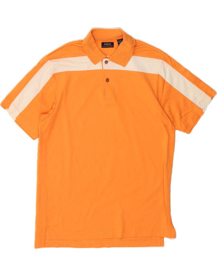 IZOD Mens Polo Shirt Small Orange Colourblock Cotton Vintage Izod and Second-Hand Izod from Messina Hembry 
