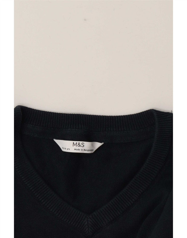 Marks & Spencer Boys V-hals sweater 15-16 år Marineblå