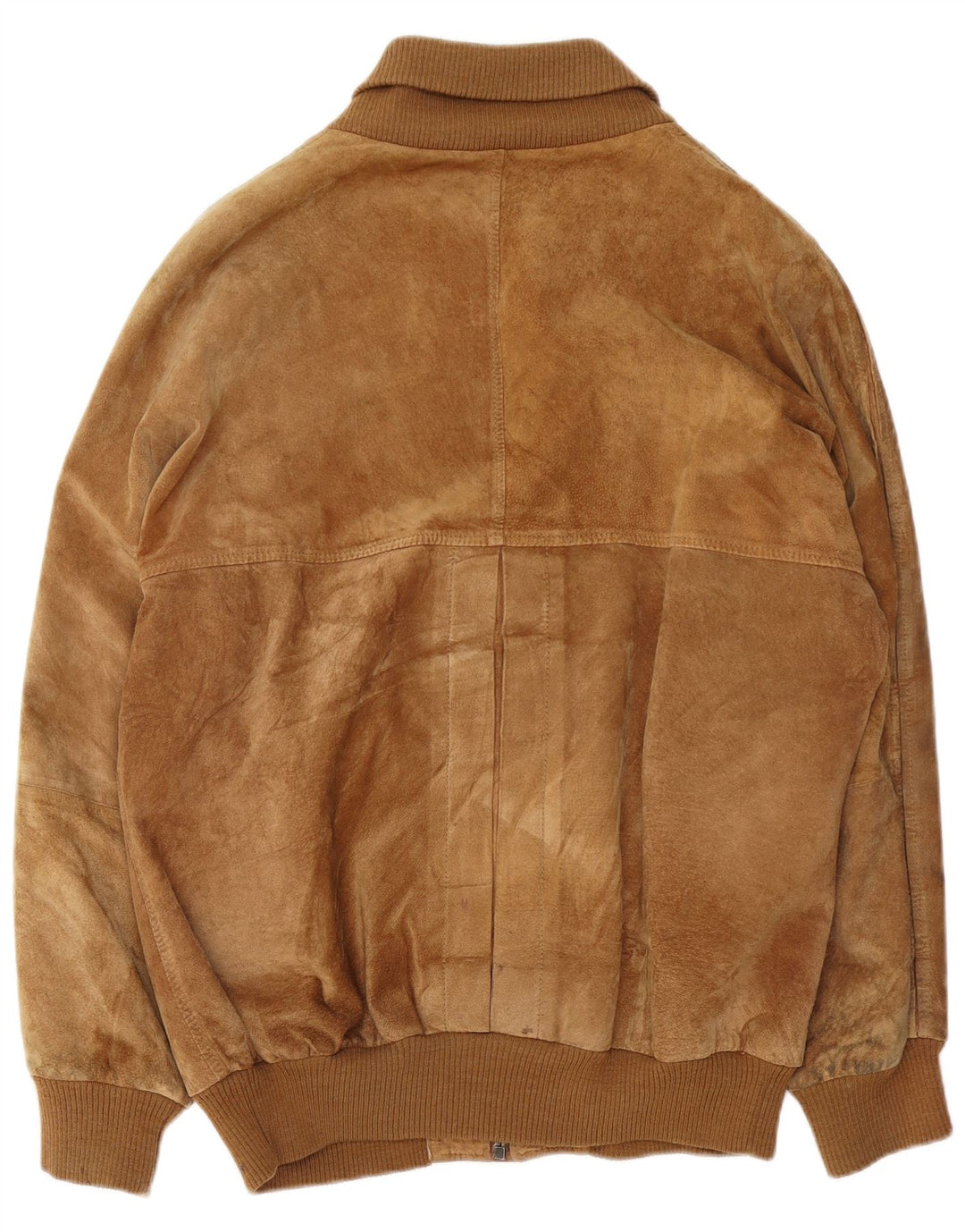 Vintage herre ruskind bomberjakke IT 54 2XL Beige