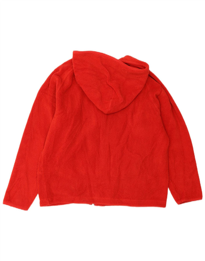 Champion dame fleecejakke med hætte UK 14 Medium rød polyester