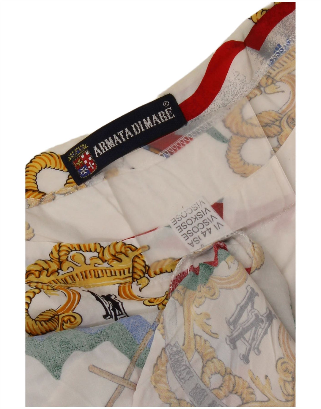 Armata Di Mare kvinders abstrakt mønster bluse Top IT 44 Medium White