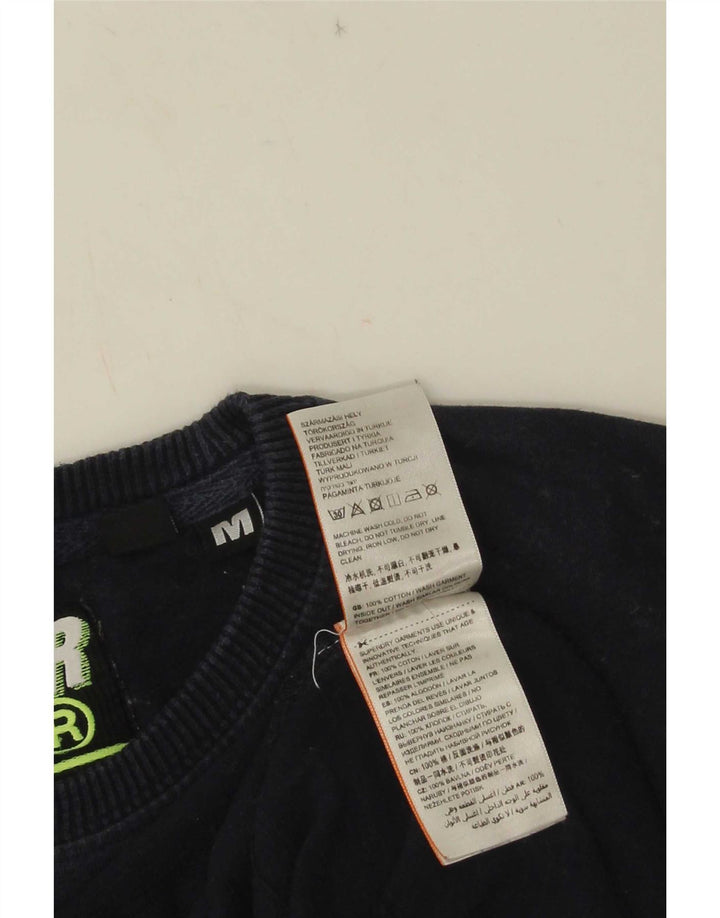Superdry Grafisk T-shirt til mænd, medium marineblå bomuld