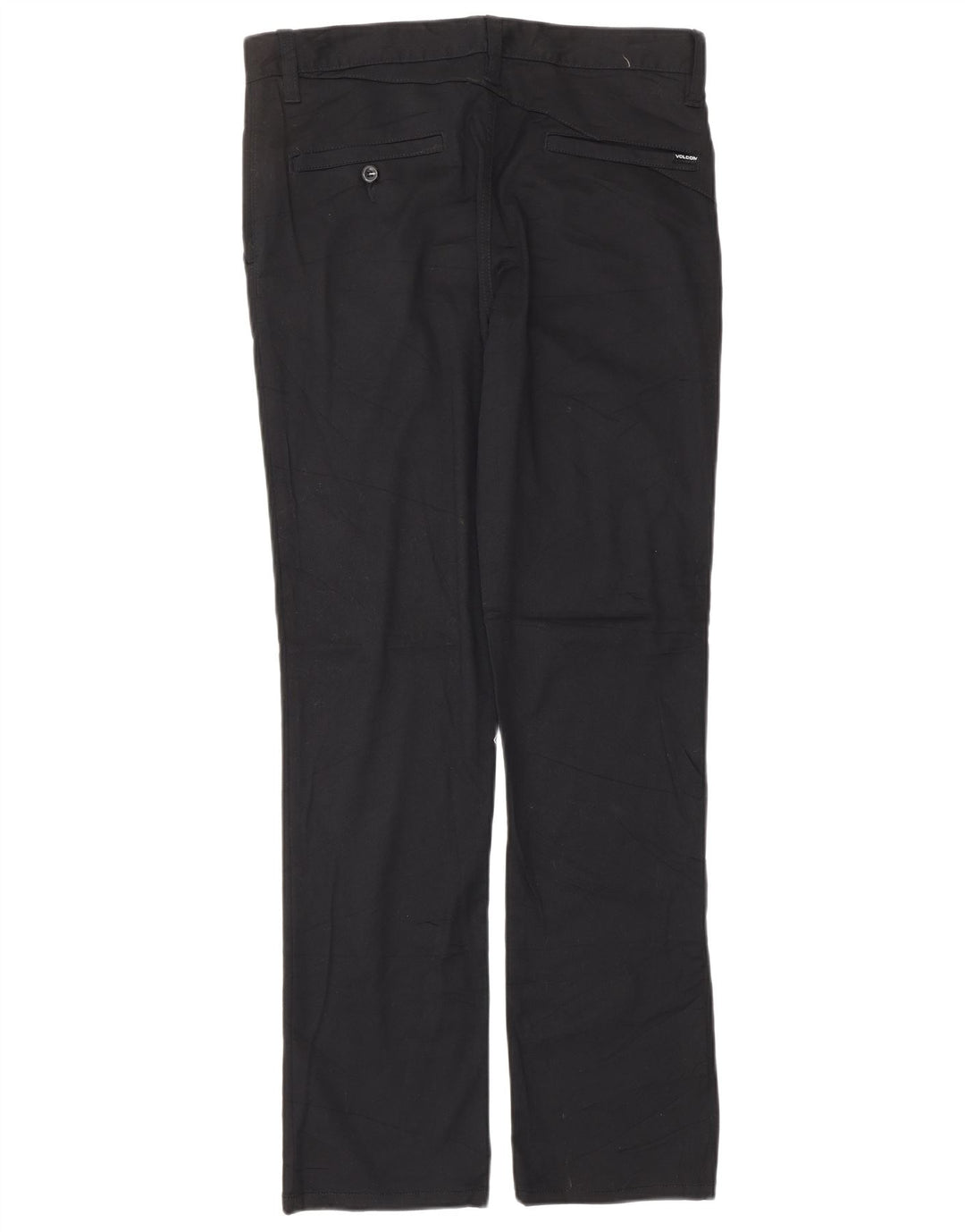 VOLCOM Lige Chinobukser til mænd W30 L30 Sort bomuld
