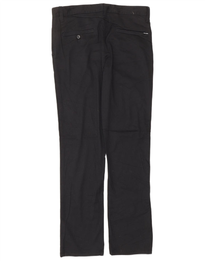 VOLCOM Lige Chinobukser til mænd W30 L30 Sort bomuld