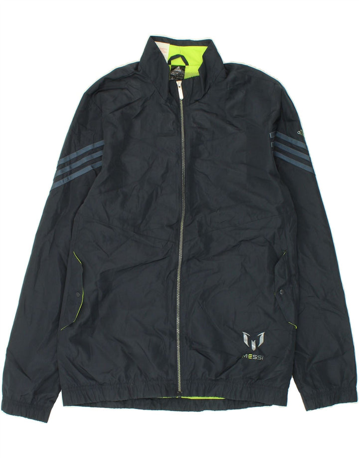 ADIDAS Boys Tracksuit Top Jacket 15-16 Years Navy Blue Polyester | Vintage Adidas | Thrift | Second-Hand Adidas | Used Clothing | Messina Hembry 