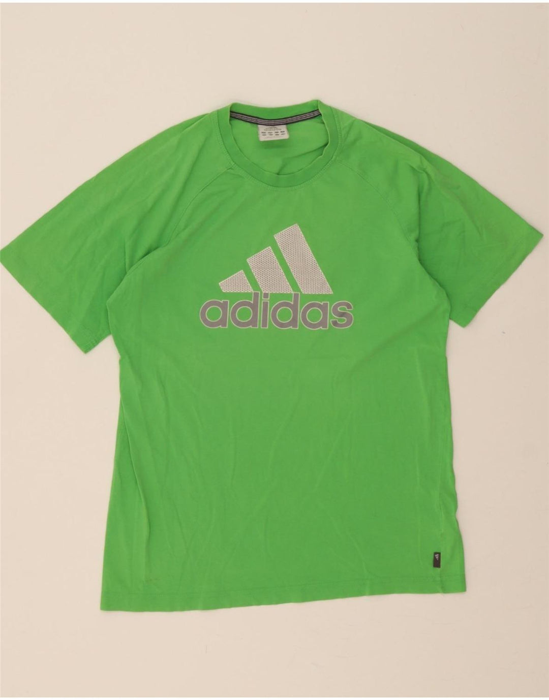 ADIDAS Mens Graphic T-Shirt Top Small Green Cotton Vintage Adidas and Second-Hand Adidas from Messina Hembry 