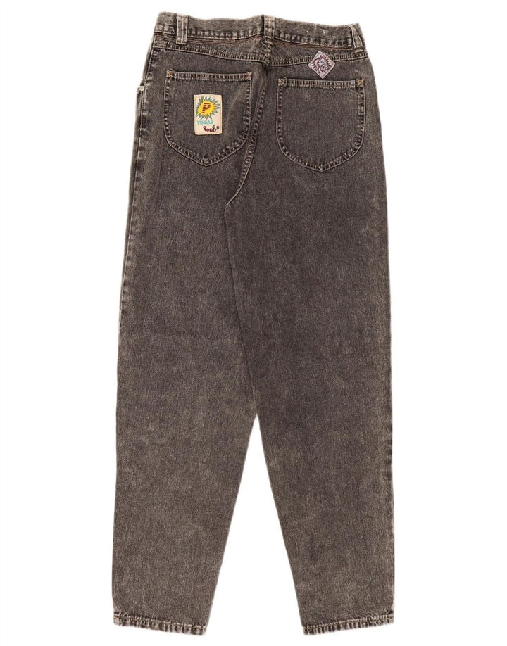 Vingar kvinders højtaljede koniske jeans W32 L32 grå bomuld