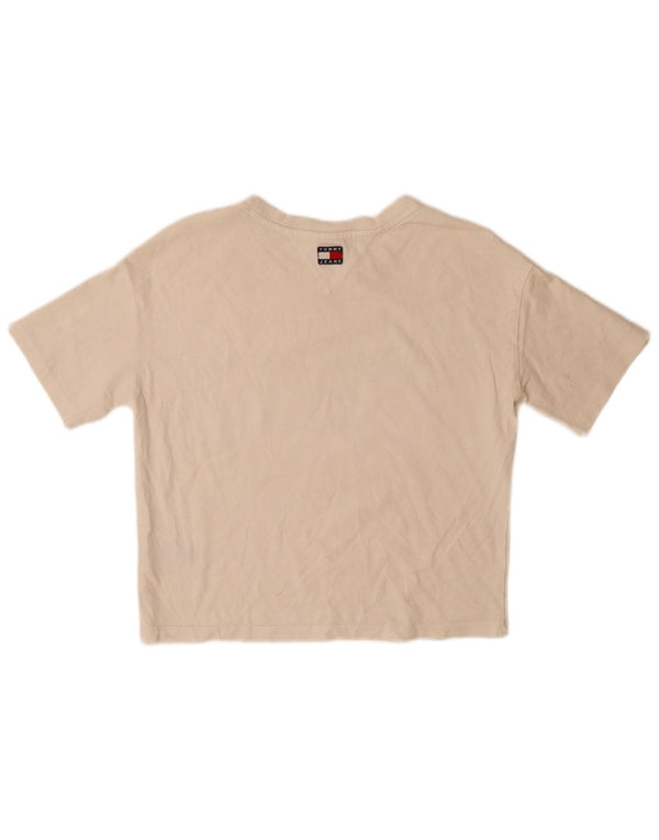 Tommy Hilfiger Herre Oversized grafisk T-shirt Top XS Hvid Bomuld