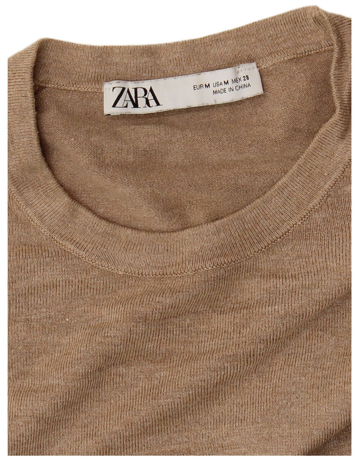 Zara Dame sweater med rund hals DK 12 Medium Brun