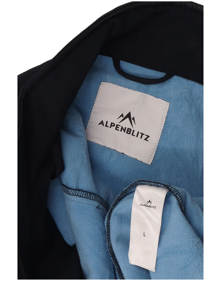 ALPENNBLITZ Herre Windbreaker Jacket UK 40 Large Navy Blue Polyester