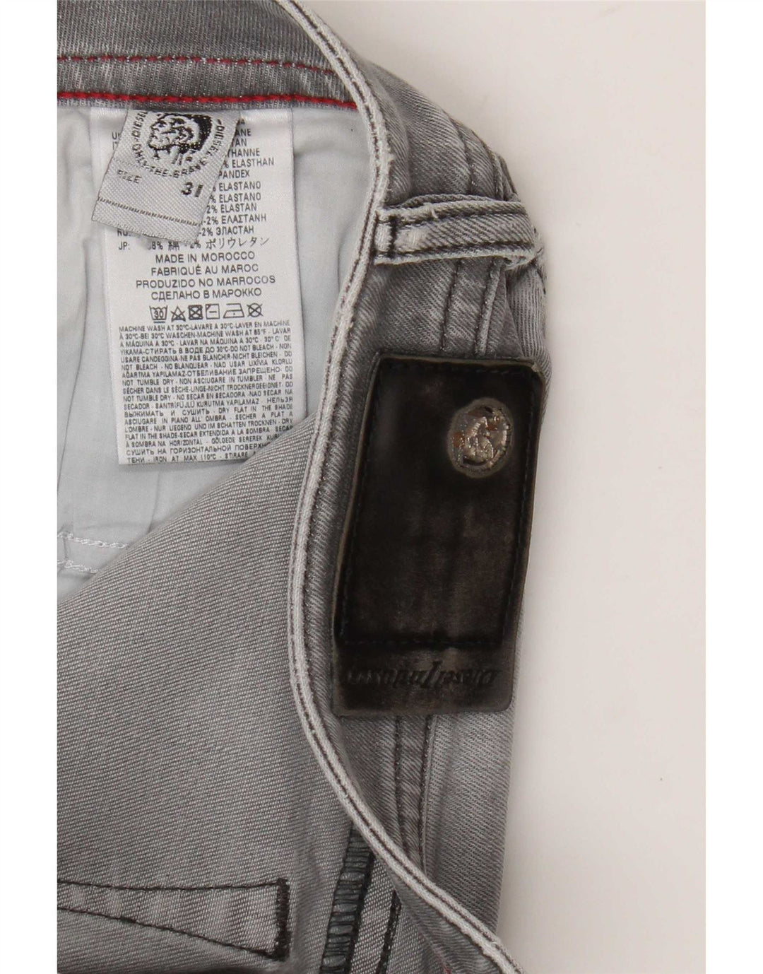 Diesel Herre Buster Regular Tapered Jeans W31 L29 Grå Bomuld