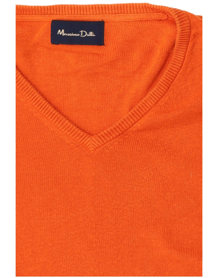 Massimo Dutti Herre V-hals sweater Stor Orange