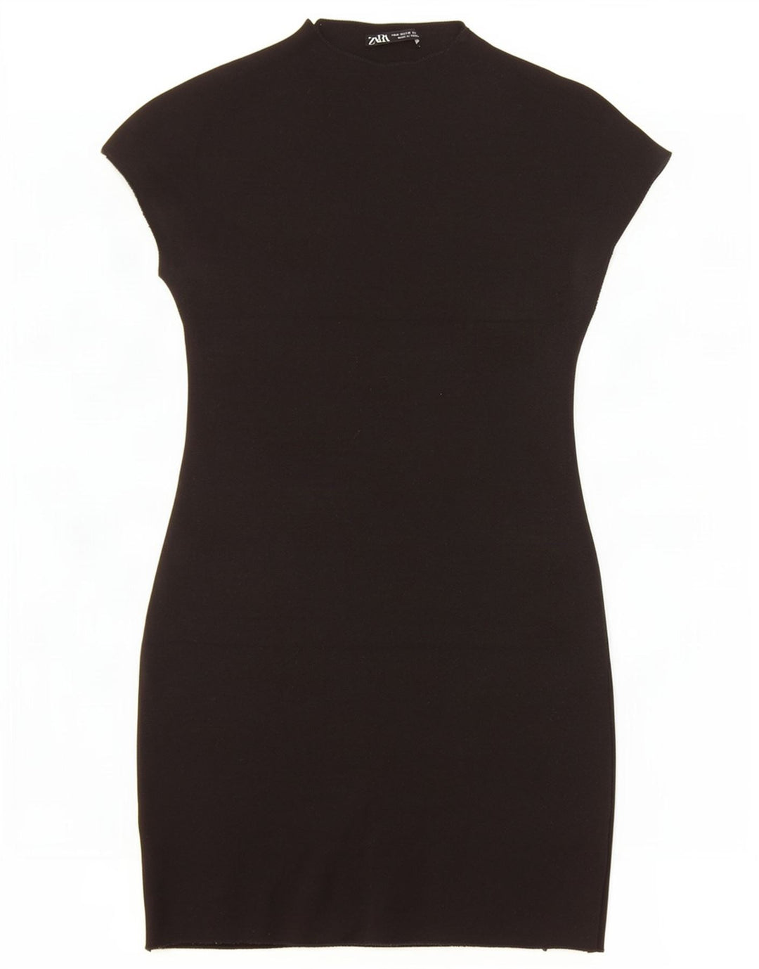 Zara Womens Bodycon Dress UK 12 Medium Black Viscose
