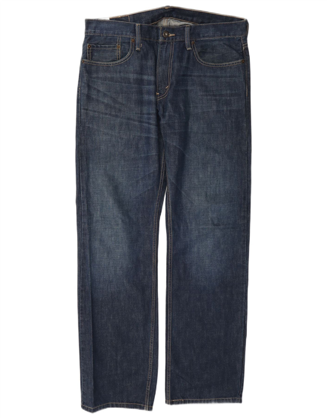 Levi's Herre 514 Straight Jeans W34 L32 Marineblå Bomuld