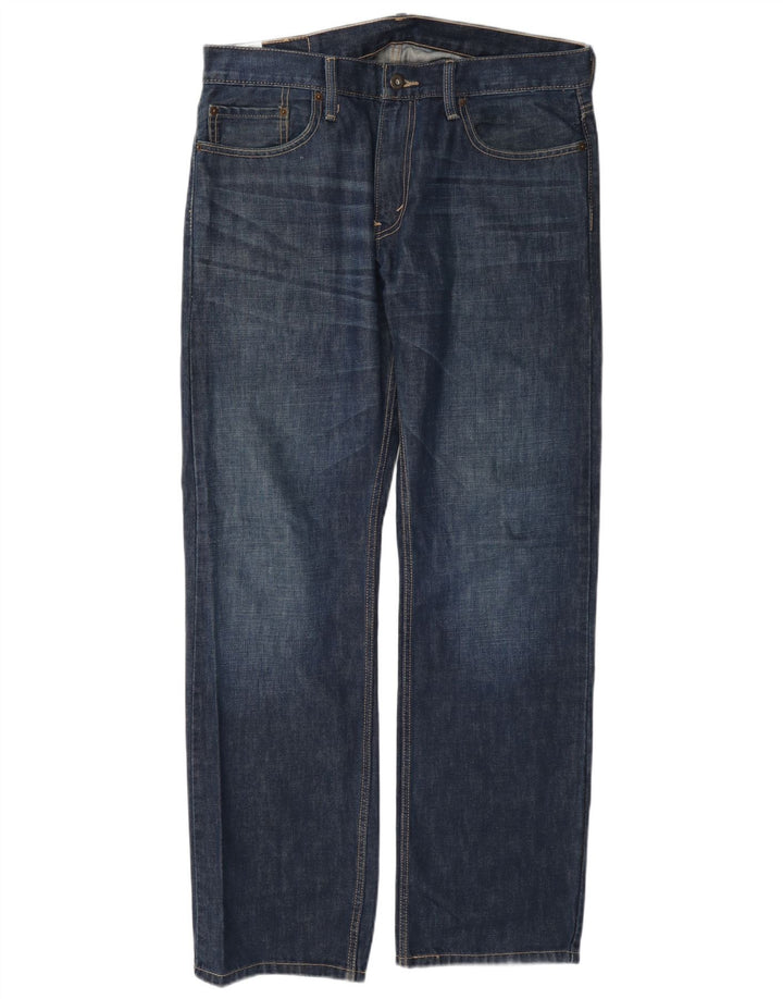 Levi's Herre 514 Straight Jeans W34 L32 Marineblå Bomuld