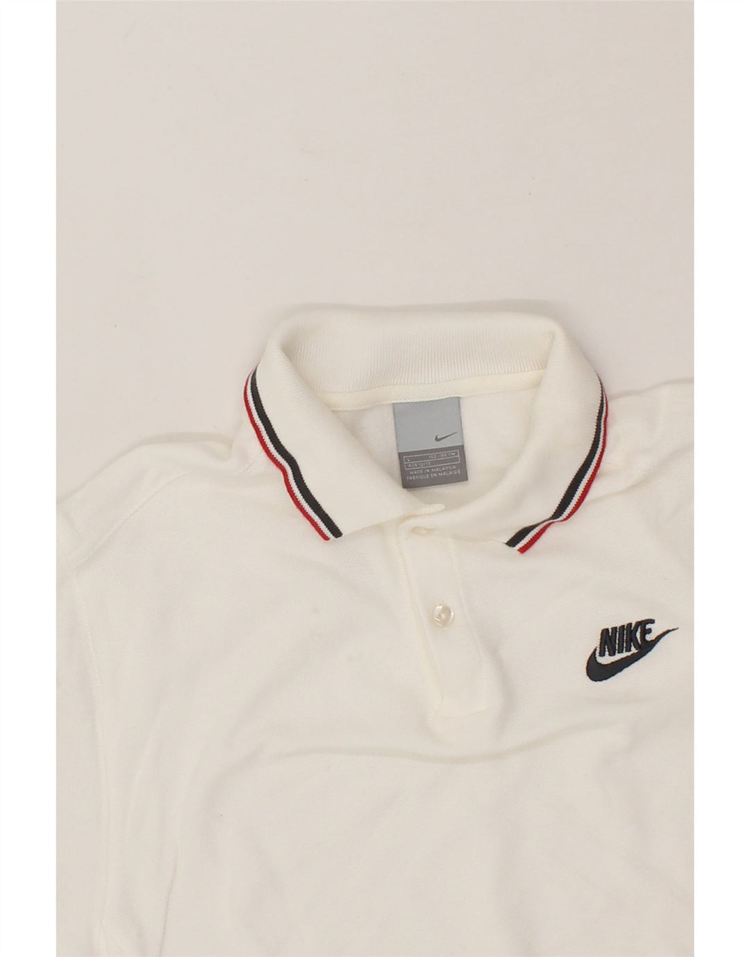 NIKE Girls Polo Shirt 12-13 Years Large White Vintage Nike and Second-Hand Nike from Messina Hembry 