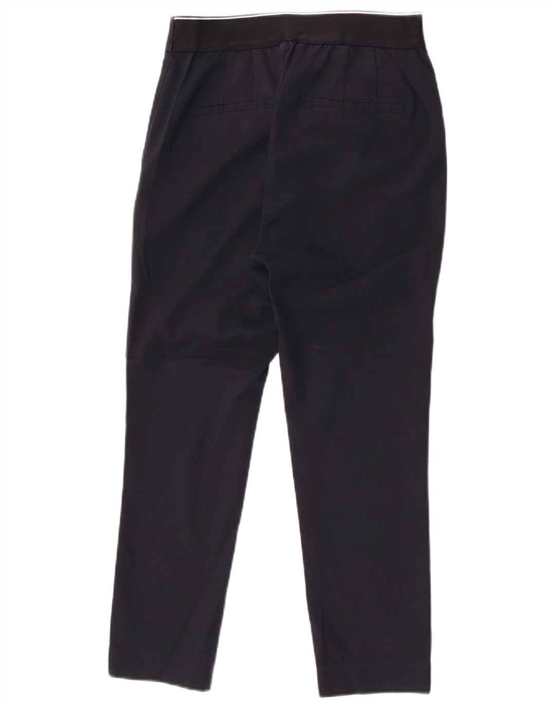 Zara Dame Slim Cropped Trousers Small W28 L24 Navy Blue