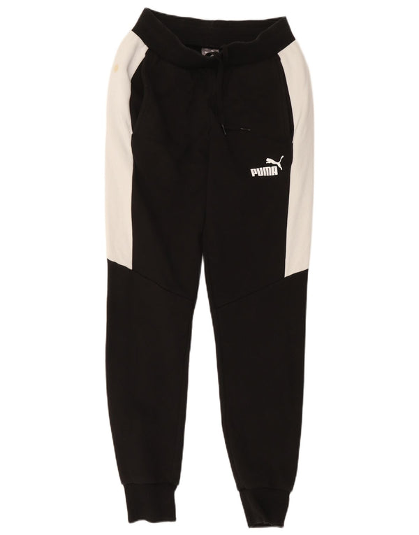 Puma træningsdragt til kvinder Joggers UK 8 Small Black Colourblock Bomuld