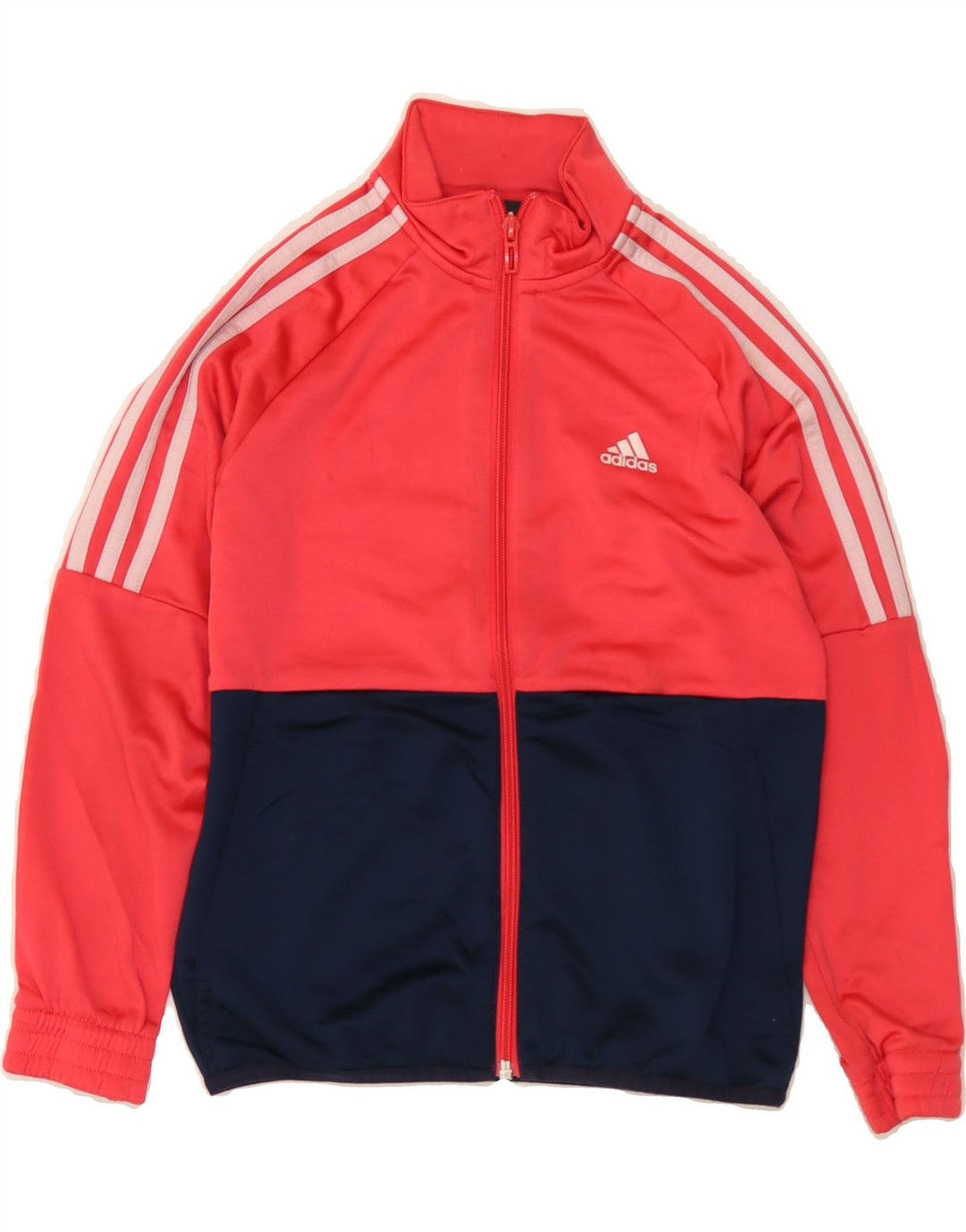 ADIDAS Boys Tracksuit Top Jacket 9-10 Years Pink Colourblock Polyester Vintage Adidas and Second-Hand Adidas from Messina Hembry 