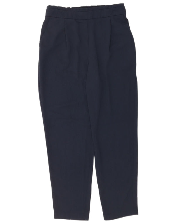 M&Co Dame tilspidsede Casual Bukser UK 14 Medium W28 L28 Navy Blue