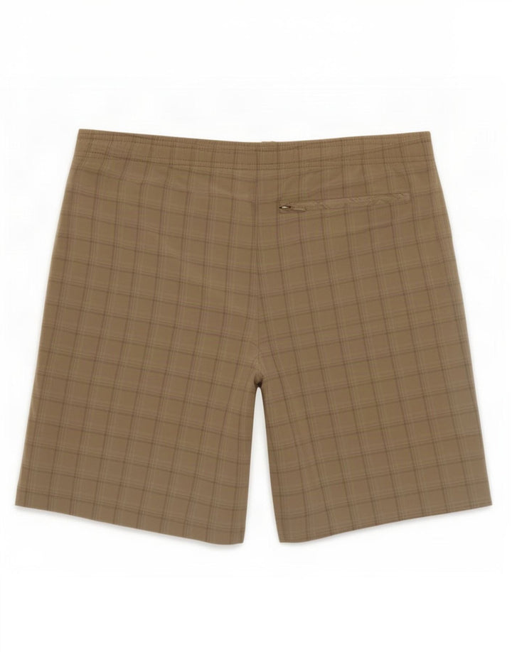 Adidas Badeshorts til mænd store beige ternet polyester