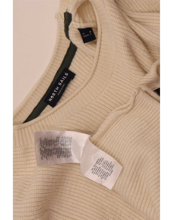 North Sails Dame Crew Neck Jumper Sweater UK 10 Small Beige Viscose