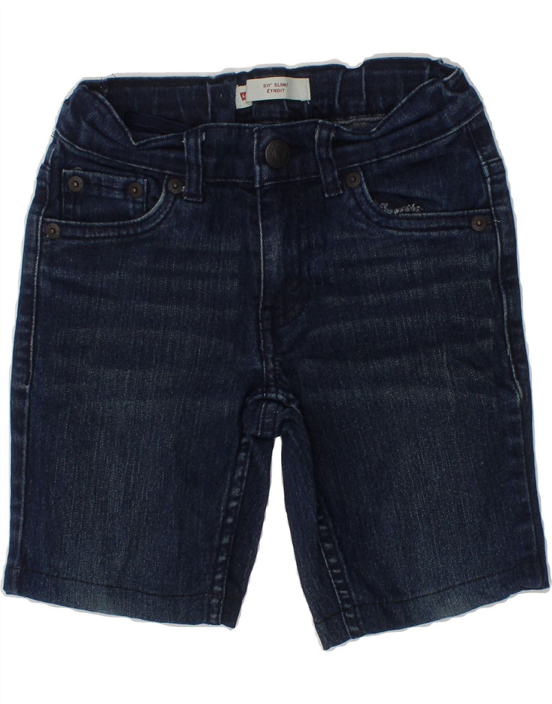 LEVI'S Boys 511 Slim Fit Denim Shorts 4-5 Years W21  Navy Blue Cotton Vintage Levi's and Second-Hand Levi's from Messina Hembry 