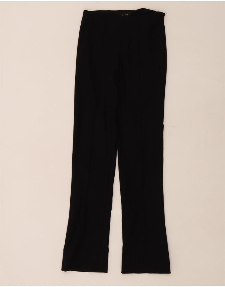 Massimo Dutti Dame Bootcut Bukser EU 34 2XS W26 L30 Sort Viscose