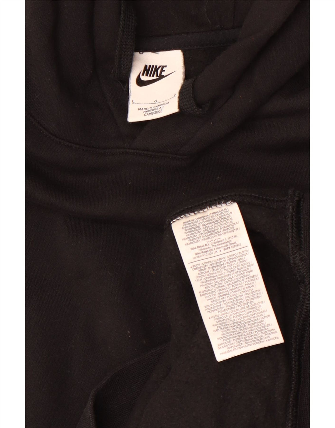 Nike Herre hættetrøje Jumper Large Sort Bomuld