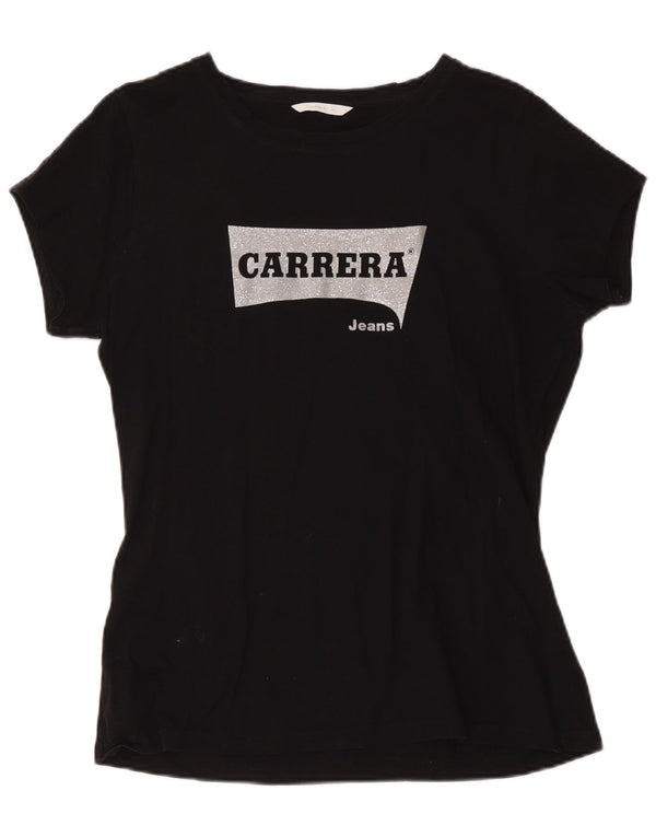Carrera Grafisk T-shirt top til kvinder DK 18 XL Sort