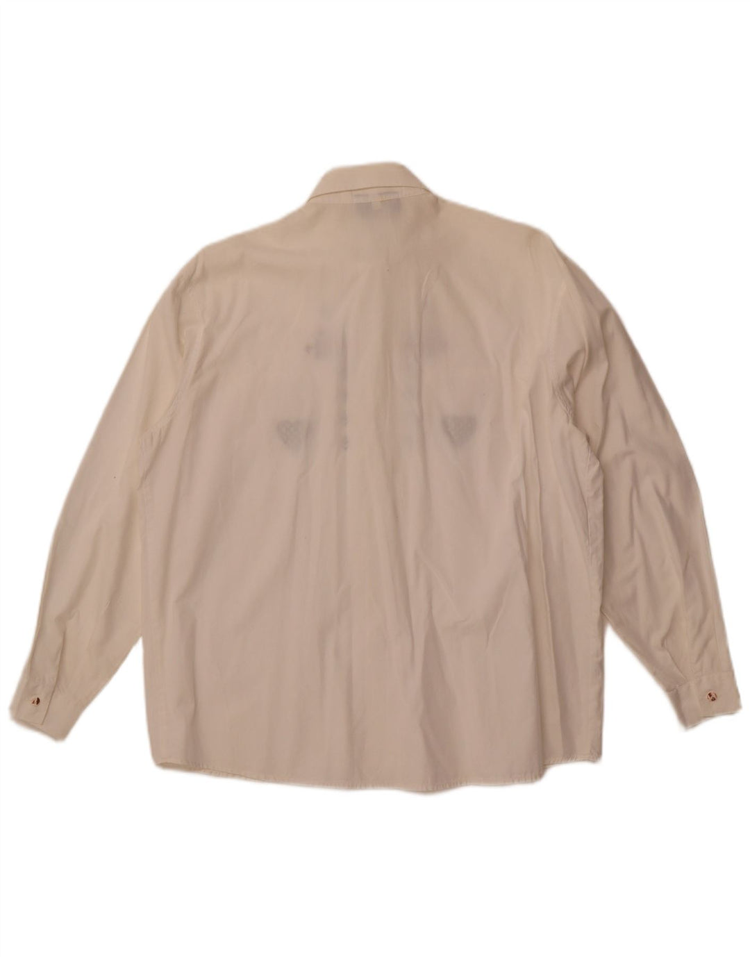 Vintage grafisk skjorte til kvinder UK 14 Stor hvid bomuld