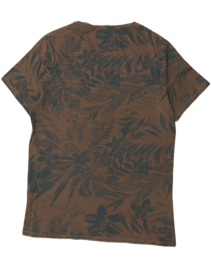 GUESS Mens Graphic T-Shirt Top Medium Brown Floral Vintage Guess and Second-Hand Guess from Messina Hembry 