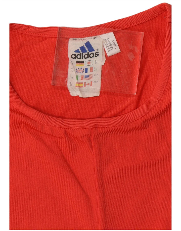 ADIDAS Womens Crop Vest Top UK 12 Medium Rød Polyamid