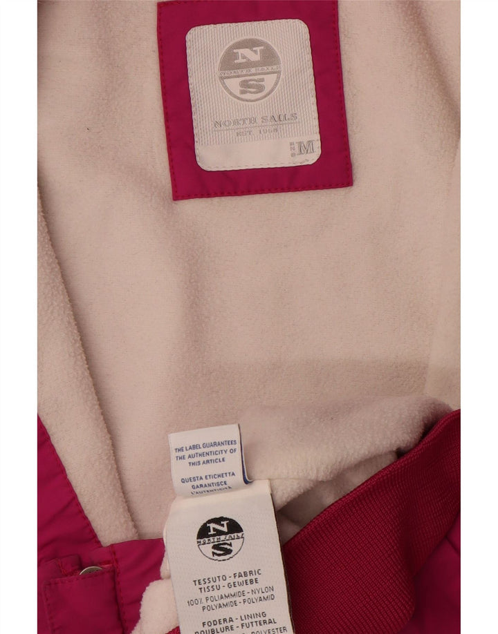 NORTH SAILS Womens Bomber Jacket UK 14 Medium Pink Polyamide