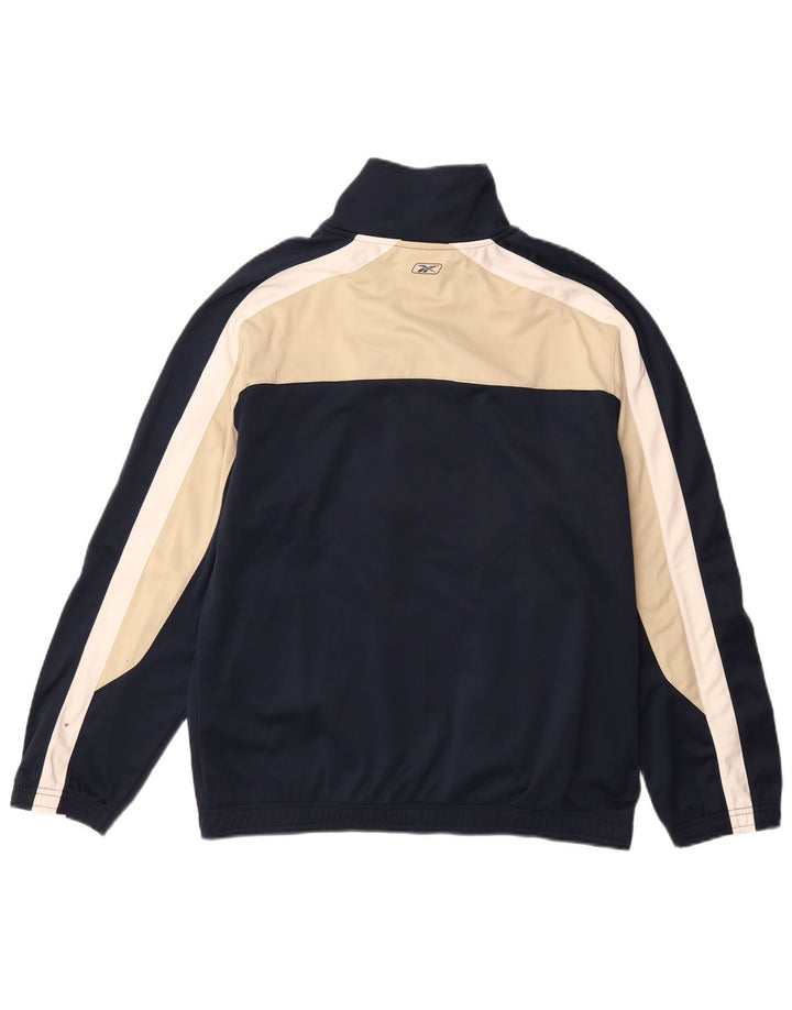 REEBOK Træningsdragt til mænd Topjakke Medium Marineblå Colourblock Polyester