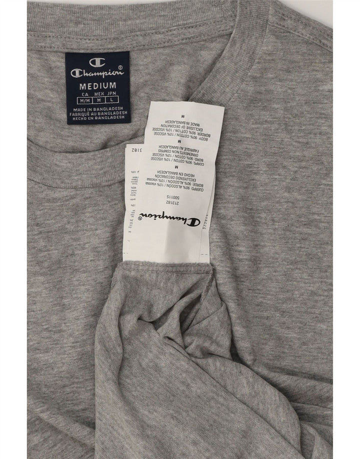 CHAMPION Herre T-Shirt Top Medium Grey Flecked Bomuld