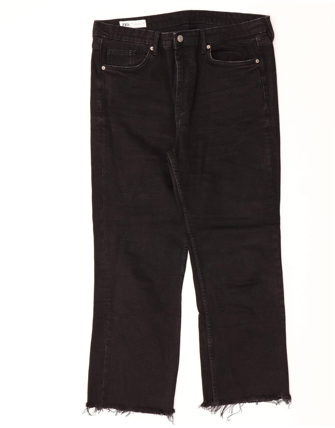 ZARA Womens Cropped Jeans EU 44 XL W34 L25 Black Vintage Zara and Second-Hand Zara from Messina Hembry 