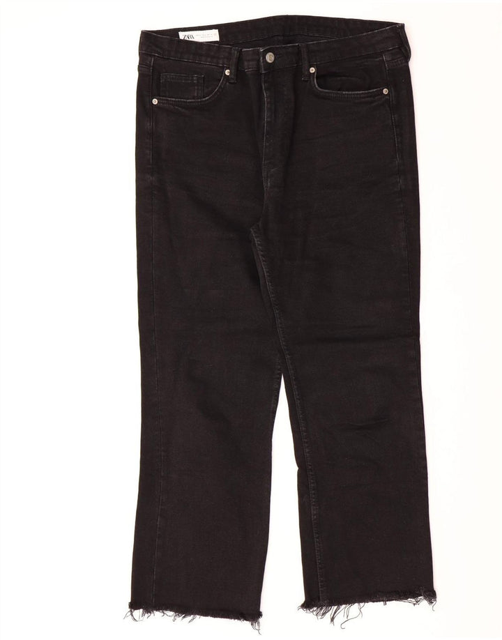 ZARA Womens Cropped Jeans EU 44 XL W34 L25 Black Vintage Zara and Second-Hand Zara from Messina Hembry 