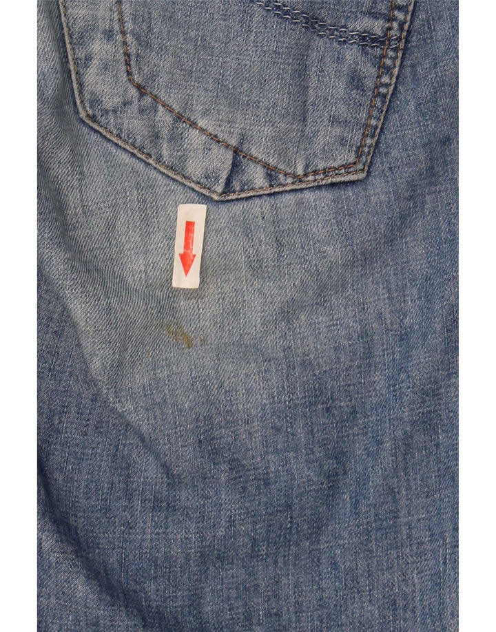 Lee Dame Chazey Cargo Denim Shorts W27 Små Blå Bomuld