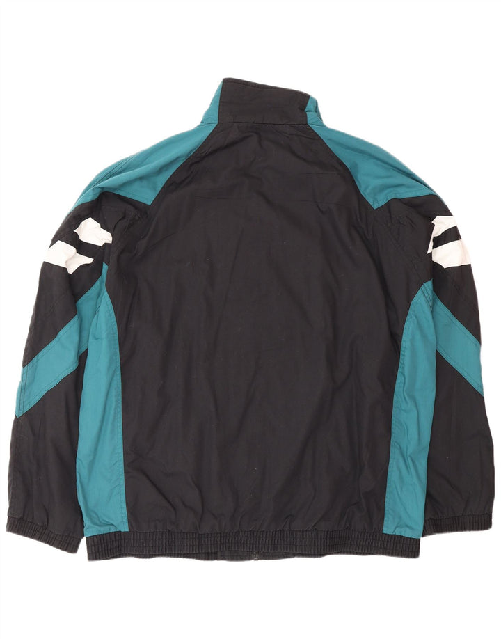 CRANE Herre Loose Fit træningsdragt Topjakke XL Sort Colourblock Polyester