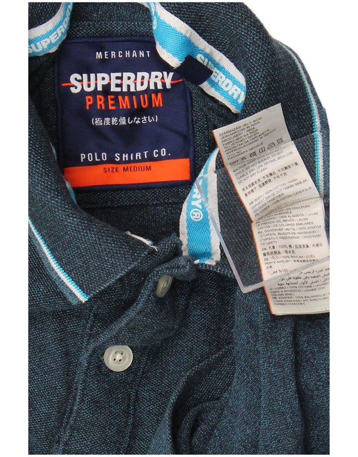SUPERDRY Poloshirt til mænd Medium Navyblå Bomuld