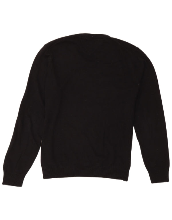 Tommy Hilfiger Herre V-hals sweater Medium Sort Bomuld
