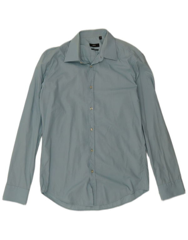 Hugo Boss Herre Slim Fit Skjorte Størrelse 39 15 1/2 Medium Blue