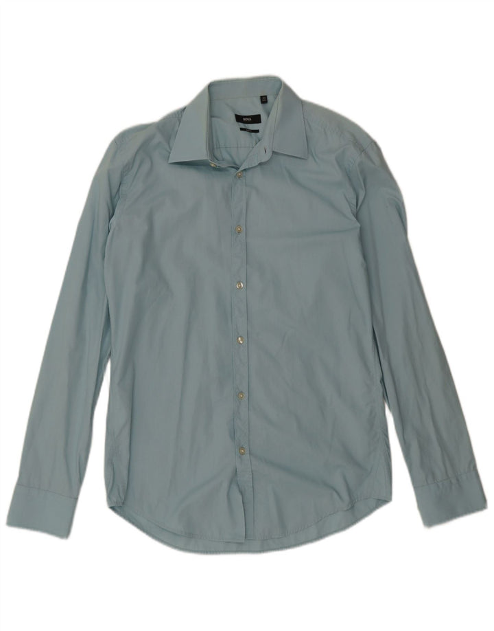 Hugo Boss Herre Slim Fit Skjorte Størrelse 39 15 1/2 Medium Blue