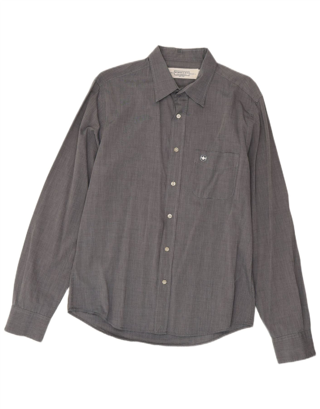 Murphy & Nye Herre Slim Fit skjorte, stor grå