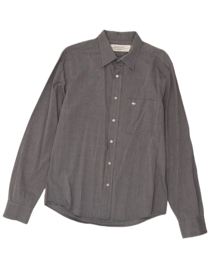 Murphy & Nye Herre Slim Fit skjorte, stor grå