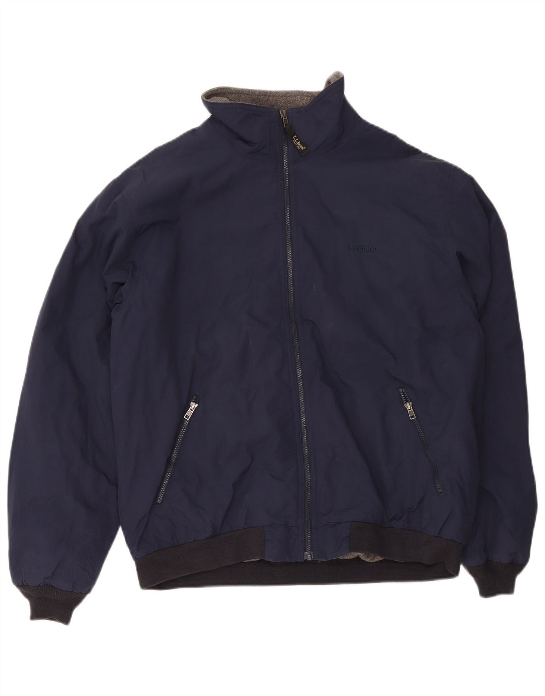 L.L.Bean Bomberjakke til mænd UK 40 Large Navy Blue Polyester