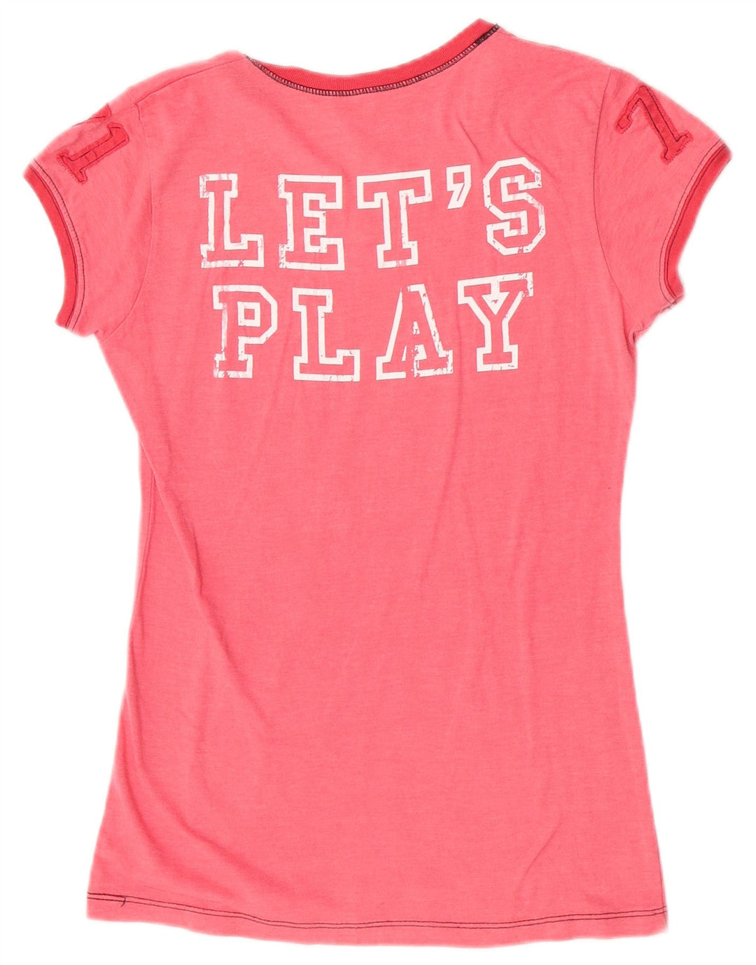 Hard Rock Cafe Kortærmet grafisk T-shirt top til kvinder DK 12 Medium Pink