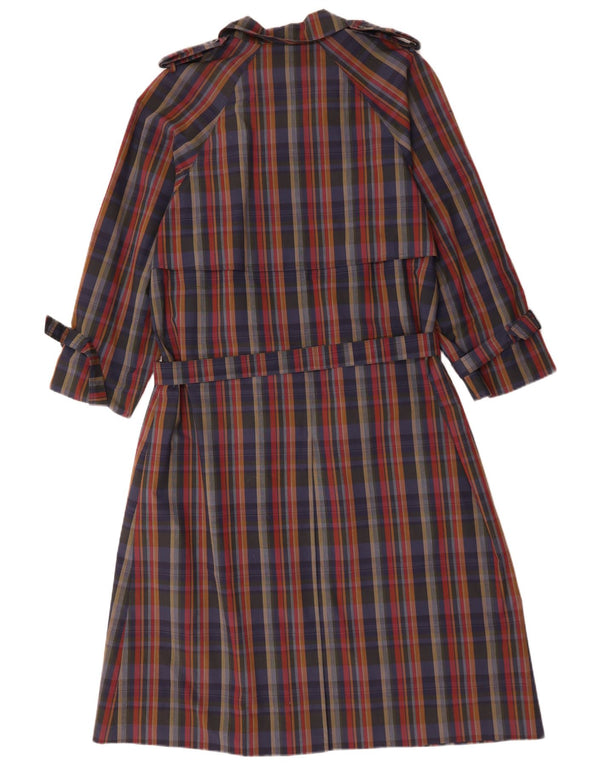 Vintage kvinders trenchcoat UK 14 stor flerfarvet tern